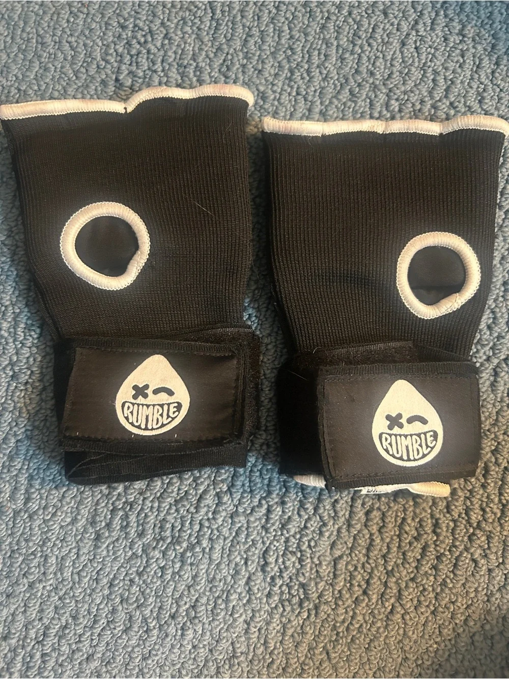 Rumble Black Boxing Gloves with White Logo